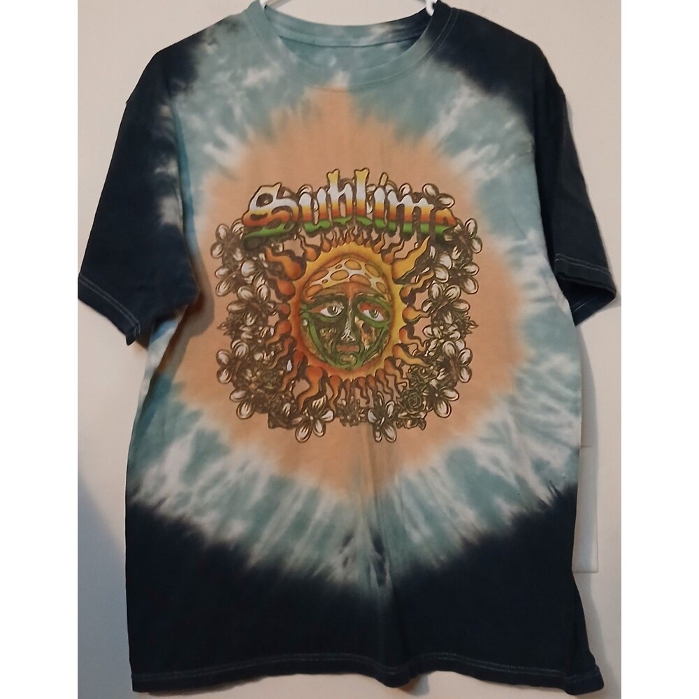 Sublime 40 Oz To Freedom T-Shirt Mens L Tie Dye Sun Graphic Band Tee